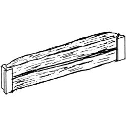 3350 H0 Bahnsteigkanten aus Holzschwellen+Schienenprofilen L=95cm
