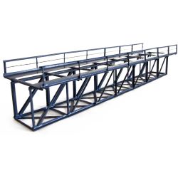 11160 H0 Unterzug-Kastenbrücke, K48, 48 cm, grau