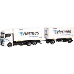 317658 H0 MAN TGX GX Wechselkoffer-Hängerzug "Hermes"