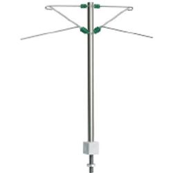 121 H0 H-Profil-Mittelmast 78mm, Gleisabstand Mä-Tr (1 Stück)