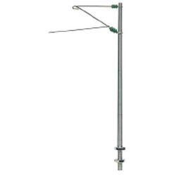 120 H0 Beton-Streckenmast, Aluminium (5 Stück)