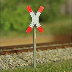 ST7101 H0 Warnkreuz für beschrankte und unbeschrankte Bahnübergänge