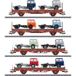 46406 H0 Güterwagen-Set "Fahrzeugtransport", DR/DDR, Ep. IV