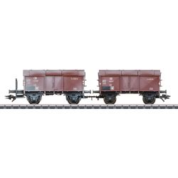 46018 H0 Klappdeckelwagen-Paar, SNCB, Ep. III