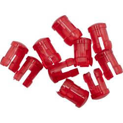 51510 LED Kappen 3mm rot transparent (10 Stück)