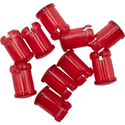51515 LED Kappen 5mm rot transparent (10 Stück)