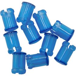 51517 LED Kappen 5mm blau transparent (10 Stück)