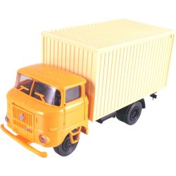 14105700gebg H0 LKW W50L Kofferaufbau (Thermokoffer), FH gelb, Koffer beige
