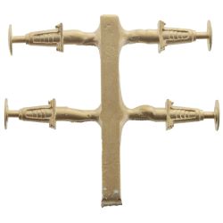 6368 Korbpuffer Teller mit 4,3 mm Durchmesser (4 Stück)