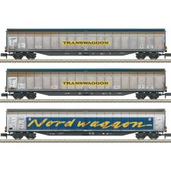 18297 N 3er Set Großraumschiebewandwagen, DB AG, Ep. V, 'Transwaggon'