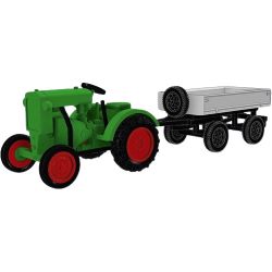 44659 N Deutz-Schlepper F1M414 mit Anhänger