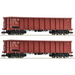 6680016 TT 2-tlg. Set: Offene Güterwagen, DB, Ep. IV