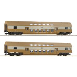 6280026 TT 2-tlg. Set 2: Doppelstockwagen, DR, Ep. IV