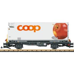 45887-01 G Containerwagen Set "COOP", RhB, Ep. VI "Apfel"