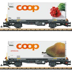 45889 G Containerwagen Set "COOP", RhB, Ep. VI