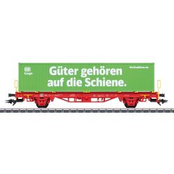 47585 H0 Containertragwagen Lgs 580 mit DB-Cargo Container, DB AG, Ep. VI