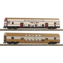 6260074 N 2er Set Doppelstockwagen mit Steuerwagen, DR, Ep. IV, Set 1