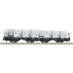 6660106 N Behältertragwagen-Doppeleinheit BTs 50, DB, Ep. III