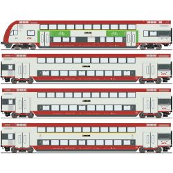 6210148 H0 4er Set Doppelstockwagen mit Steuerwagen, CFL, Ep. VI, DC-Digital