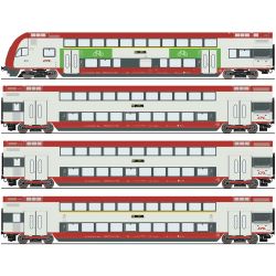 6220148 H0 4er Set Doppelstockwagen mit Steuerwagen, CFL, Ep. VI, AC-Digital