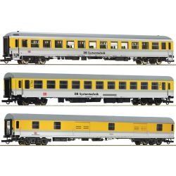 74013 H0 3er Set Personenwagen ' DB Systemtechnik', DB AG, Ep. VI