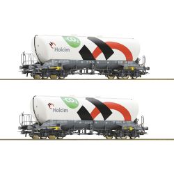 6600192 H0 2er Set Silowagen Uacns, Holcim, Ep. VI