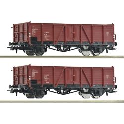 6600194 H0 2er Set Offene Güterwagen El-u, DR, Ep. IV