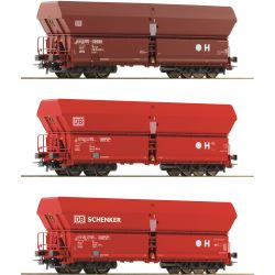 6600135 H0 3er Set Selbstentladewagen Falns, DB AG, Ep. VI