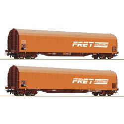 6600161 H0 2er Set Schiebeplanenwagen Rilns, SNCF, Ep. IV-V