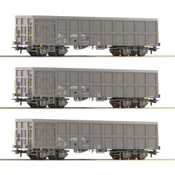 6600203 H0 3er Set Offene Güterwagen Fas, SNCF, Ep. V-VI