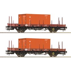 6600076 H0 2er Set Schwenkrungenwagen Ks, MAV, Ep. IV