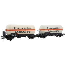HR6644 H0 2er Set Gaskesselwagen Zgs, DB, Ep. IV 'Rommenhöller Kohlensäure'
