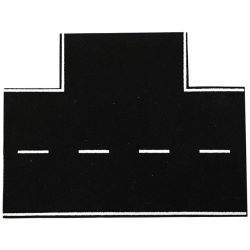 48291 H0 Straßenplatte Asphalt Steinkunst mit Nut für Magnetband, 90°-Einmündung
