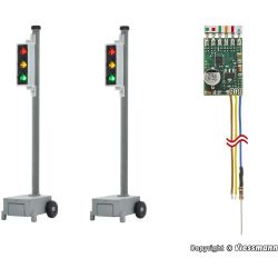 5099 H0 Baustellen-/Verkehrsampel, 2 Stück