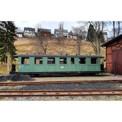 3022820 H0e Sächsischer Personenwagen 970-320 Holz-Wagenkasten, DR, Ep. III