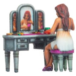 10423 H0 Frau am Schminktisch