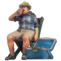 10431 H0 Mann auf Klappstuhl