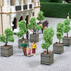 14013 H0 Laser-Cut minis, Zierbäume in Kübeln, 2 Stück