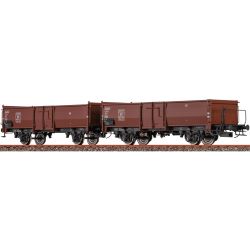 48639 H0 2er Set offene Güterwagen Omm52, DB, Ep. III