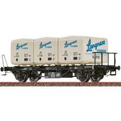 50918 H0 Behältertragwagen BTs30 mit Ekrt212 "Langnese Eiskrem", DB, Ep. III