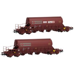 HJ6228 H0 2er Set Schwenkdachwagen Taoos, F-ERSA, Ep. VI 'Ermewa/Chemoil'