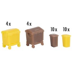 272926 N Mülltonnen-Set, braun und gelb