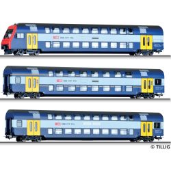 70065 H0 3er Set Doppelstockwagen mit Steuerwagen, SBB, Ep. V