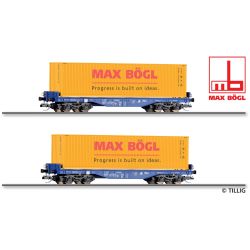 01108 TT 2er Set Flachwagen Sgmmns 4505, ERR, Ep. VI