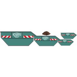2431 H0 Set 4 versch. Absetzmulden "SCHWARZ BAU" mit Abraum