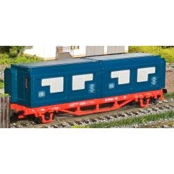2475 H0 Set aus 2 Bauzug-Wohncontainer "DB Ep. III/IV", blau, Set A