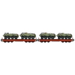 NW 22220 H0 2 tlg. Set Schwerlastwagen Samms 4860 Militärtransport NVA