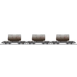 L260175 N 3-tlg. Set Schwerlastwagen, Rlmmp 650, DB, Beladung Kessel, Ep. IV