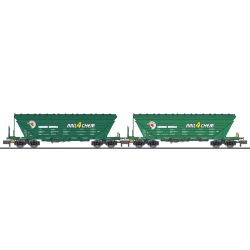 L260222 N 2-tlg. Set, Getreidetransportwagen Uagpps, "RAIL4CHEM/Loco Trans"