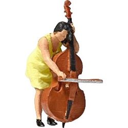 28273 H0 Musikantin mit Kontrabass